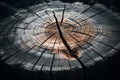 Beautiful wood stump dry, cracked texture enhances natural elegance