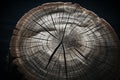 Beautiful wood stump dry, cracked texture enhances natural elegance