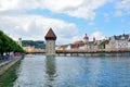 Beautiful wooden Chapel Bridge in Luzern