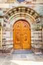 Doorway of Sacra of Saint Michael, Piedmont, Turin, Italy. Royalty Free Stock Photo