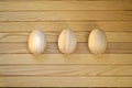 Beautiful wooden Easter eggs. Royalty Free Stock Photo