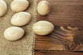 Beautiful wooden Easter eggs Royalty Free Stock Photo