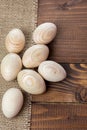 Beautiful wooden Easter eggs Royalty Free Stock Photo