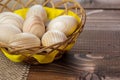 Beautiful wooden Easter eggs Royalty Free Stock Photo