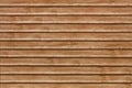 A beautiful wooden fence made of polished and waxed horizontal planks