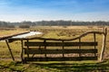 A beautiful wooden fence in the Netherlands province Drenthe Royalty Free Stock Photo