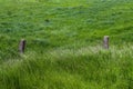 Beautiful wooden horse fence at an agricultural field Royalty Free Stock Photo