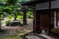 Beautiful wooden house in the middle of the woods captured in Takayama Jinya, Japan