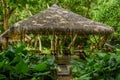 Beautiful wooden hut among jungles at the tropical island Royalty Free Stock Photo