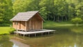 A beautiful wooden hut at Lakeside