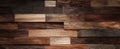 The Beautiful Wooden Plank Wall Featuring Various Shades and Textures AI generated image Royalty Free Stock Photo