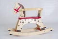 Beautiful wooden rocking horse Royalty Free Stock Photo