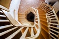 Beautiful wooden spiral staircase Royalty Free Stock Photo