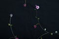 Beautiful wool fabric with tender floral pattern Royalty Free Stock Photo