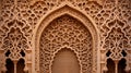 Beautiful work of exterior detail on an Islamic mosque, Generative AI