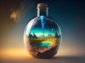 beautiful world in a bottle.