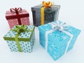 Beautiful wrapped gifts for holidays