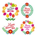 Beautiful wreaths floral decoration for womens day celebration