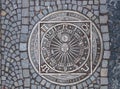 Beautiful Wroclaw manhole bronze cover