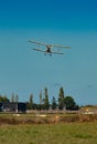 WW1 Biplane RAF BE2 in flight