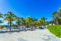 Beautiful Xcaret beach. Cancun, Mexico Royalty Free Stock Photo