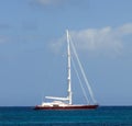 A beautiful yacht in admiralty bay Royalty Free Stock Photo