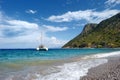 Beautiful yacht in mediterranean sea