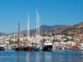 Beautiful yachts in the bay of Bodrum.