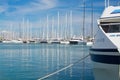 Beautiful yachts in Palma harbor