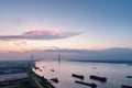 Beautiful yangtze river landscape at dusk Royalty Free Stock Photo