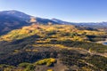 Drone photo - Autumn colors in the Colorado Rocky Mountains, Sawatch Range Royalty Free Stock Photo