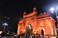 Beautiful yellow glowing Light on gateway of India