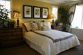 Beautiful Yellow Master Bed Room Royalty Free Stock Photo