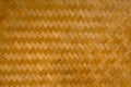 Beautiful yellow pattern of woven bamboo texture Royalty Free Stock Photo