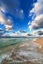 Beautiful yellow sandy beach