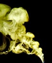 Beautiful yellow smoke abstract Royalty Free Stock Photo