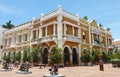 Colonial style in Cartagena architecture, Colombia Royalty Free Stock Photo