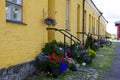 Beautiful yellowy Old stone building in Lappeenranta Royalty Free Stock Photo