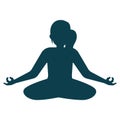 Beautiful yoga day vector illustration, dark blue, yoga position, international yoga day special, Lady, Woman, woman doing yoga,