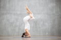 Beautiful Yoga: Garuda salamba sirsasana pose Royalty Free Stock Photo