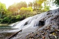 Beautiful yoro keikoku valley waterfall under morning sun in Chiba Prefecture, Japan Royalty Free Stock Photo