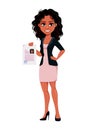 Beautiful young African American business woman Royalty Free Stock Photo