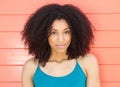 Beautiful young african american woman with curly hair Royalty Free Stock Photo