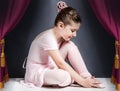Beautiful young ballerina in ballet pose classical dance Royalty Free Stock Photo