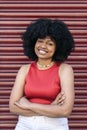 Happy Afro Woman Portrait Royalty Free Stock Photo