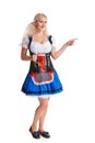 Beautiful young blond girl of oktoberfest beer stein Royalty Free Stock Photo