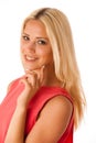 Beautiful young blond woman studio portrait Royalty Free Stock Photo