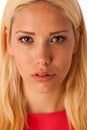 Beautiful young blond woman studio portrait Royalty Free Stock Photo