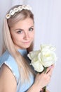 Beautiful young blonde woman with clean skin Royalty Free Stock Photo