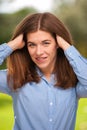 Beautiful young brown-haired woman Royalty Free Stock Photo